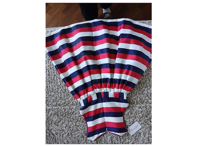 Autre Marque Piccola Doll Gestreiftes Mädchenkleid Weiß Rot Blau - Ansicht 6