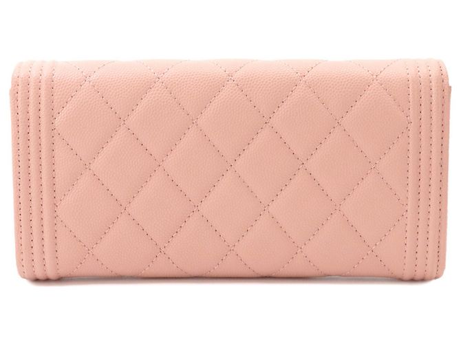 Portafoglio lungo bi-fold Chanel Boy Matelassé Rosa - vista 3