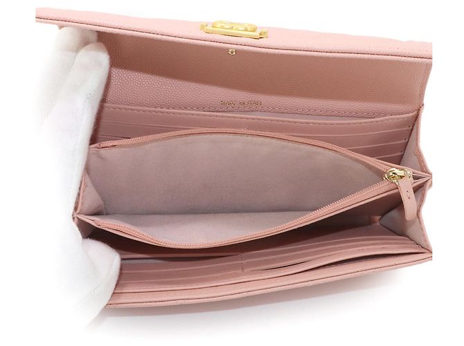 Portafoglio lungo bi-fold Chanel Boy Matelassé Rosa - vista 7
