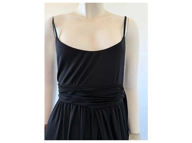 Karl Lagerfeld Asymmetrisches schwarzes Viskosekleid - Ansicht 4