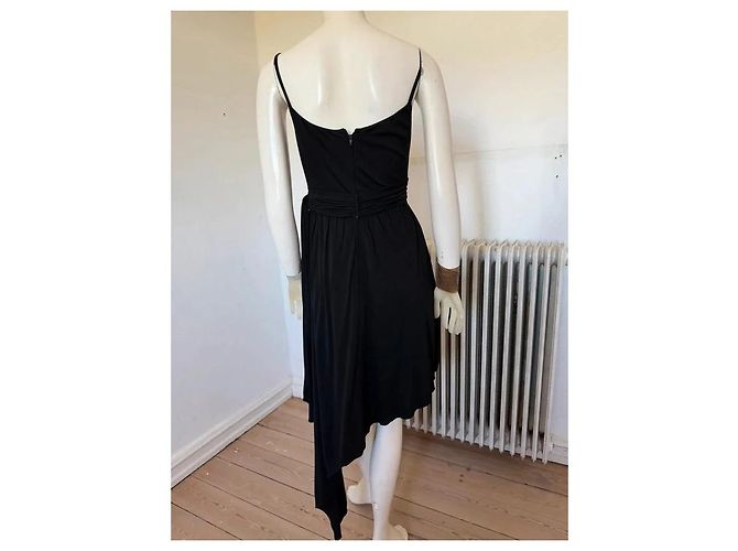Karl Lagerfeld Asymmetrisches schwarzes Viskosekleid - Ansicht 5