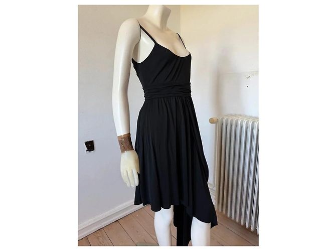 Karl Lagerfeld Asymmetrisches schwarzes Viskosekleid - Ansicht 6