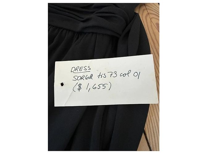 Karl Lagerfeld Asymmetrisches schwarzes Viskosekleid - Ansicht 9