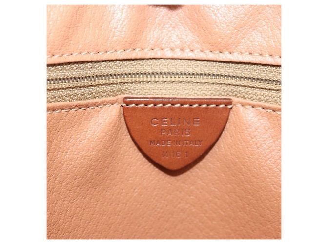 Céline Celine Vintage Macadam Canvas and Leather Marrone - vista 6