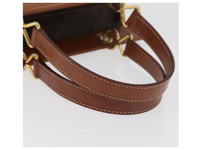 Céline Celine Vintage Macadam Canvas and Leather Marrone - vista 7