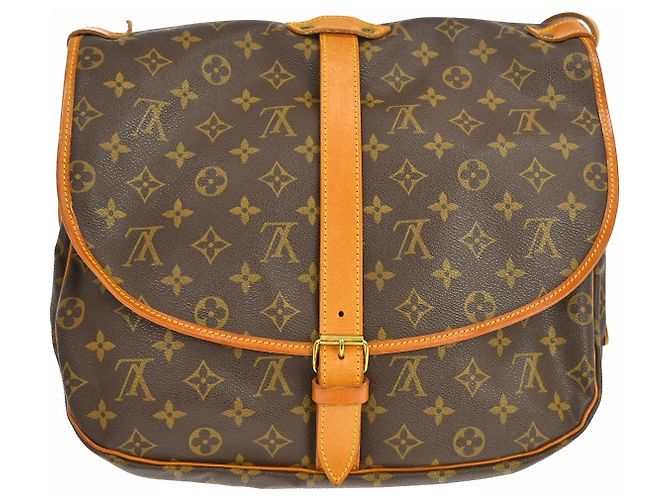 Borsa Louis Vuitton Saumur in tela Monogram 35 Marrone - vista 2