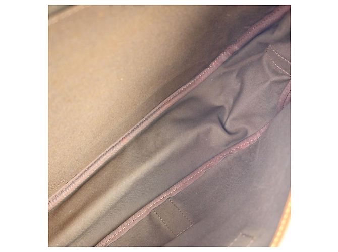 Borsa Louis Vuitton Saumur in tela Monogram 35 Marrone - vista 3