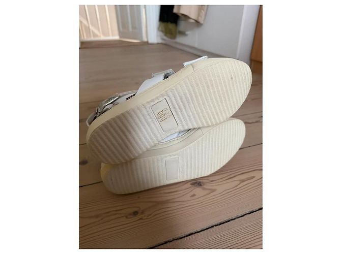 Toga Pulla High-Top-Sneaker Weiß Leder Nieten Metallisch - Ansicht 5