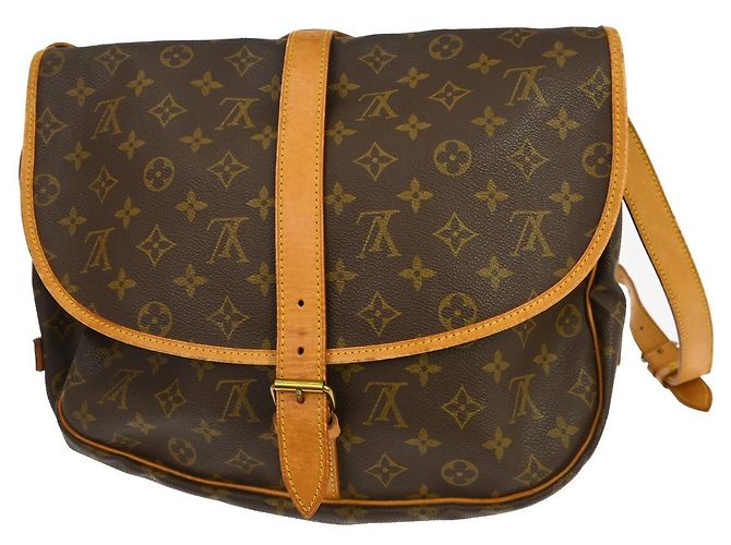 Louis Vuitton Saumur Monogram Canvas 35 Marrone - vista 2