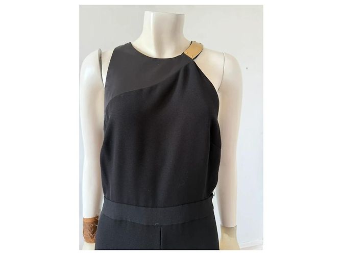 Halston Heritage Tuta Nera con Dettagli Dorati Nero - vista 2