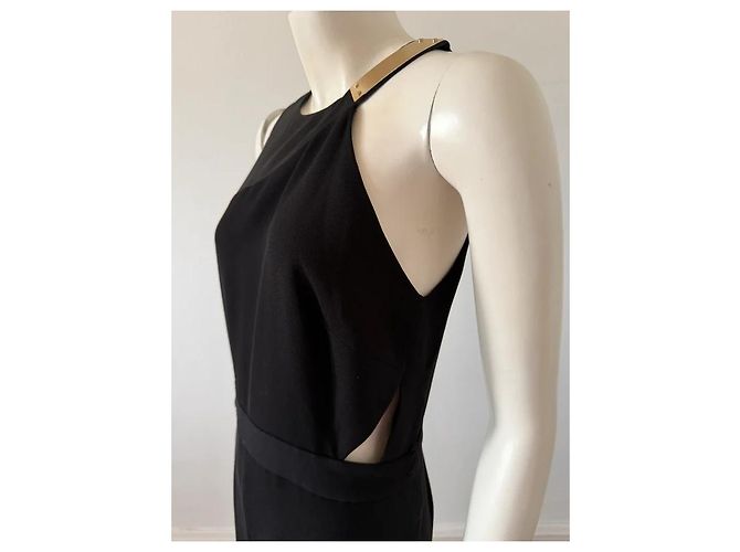 Halston Heritage Tuta Nera con Dettagli Dorati Nero - vista 3