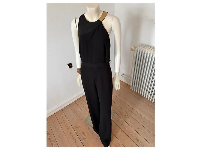 Halston Heritage Tuta Nera con Dettagli Dorati Nero - vista 4
