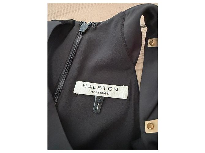 Halston Heritage Tuta Nera con Dettagli Dorati Nero - vista 9