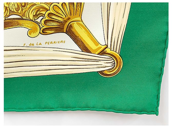 Hermès Carré 90 in seta multicolore Hermes 90 x 90 - vista 4