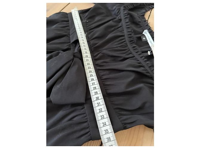 Diane Von Furstenberg Schwarzes Baumwollmisch-Kleid - Ansicht 14