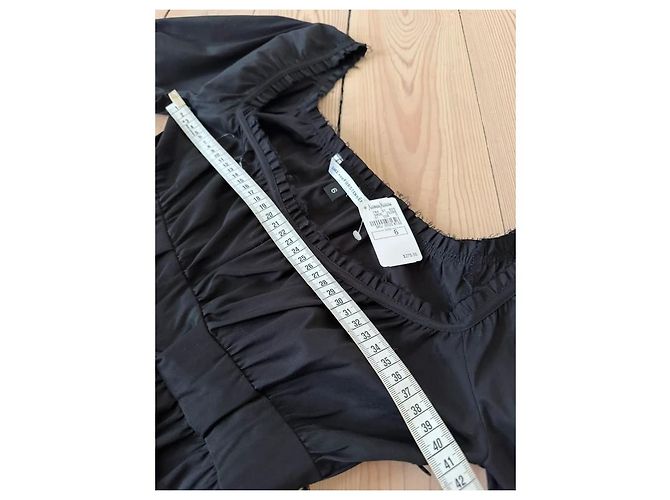 Diane Von Furstenberg Schwarzes Baumwollmisch-Kleid - Ansicht 15
