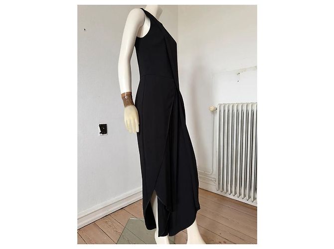 Halston Heritage Tuta Asimmetrica Nera Nero - vista 3