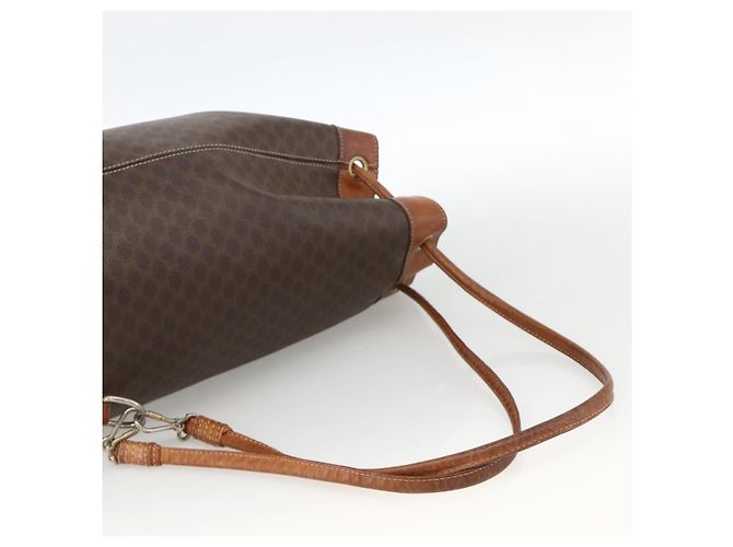 Céline Celine Vintage Macadam Canvas and Leather Marrone - vista 6