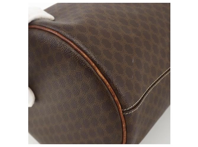 Céline Celine Vintage Macadam Canvas and Leather Marrone - vista 7