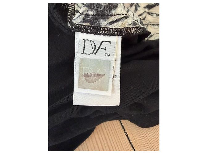 Top de mezcla de seda Diane von Furstenberg Negro Blanco - vista 6
