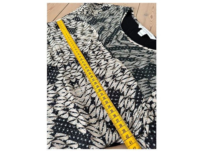 Top de mezcla de seda Diane von Furstenberg Negro Blanco - vista 9