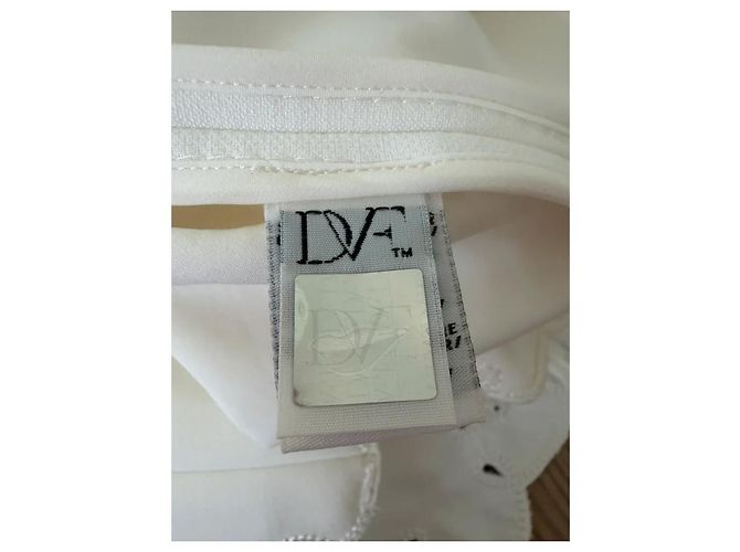 Diane von Furstenberg Vestido Blanco Bordado Caralyn - vista 10