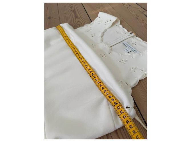 Diane von Furstenberg Vestido Blanco Bordado Caralyn - vista 15