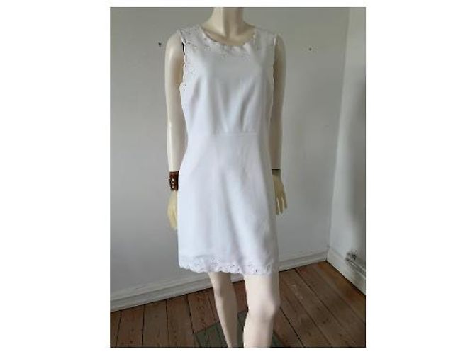 Diane von Furstenberg Vestido Blanco Bordado Caralyn - vista 17