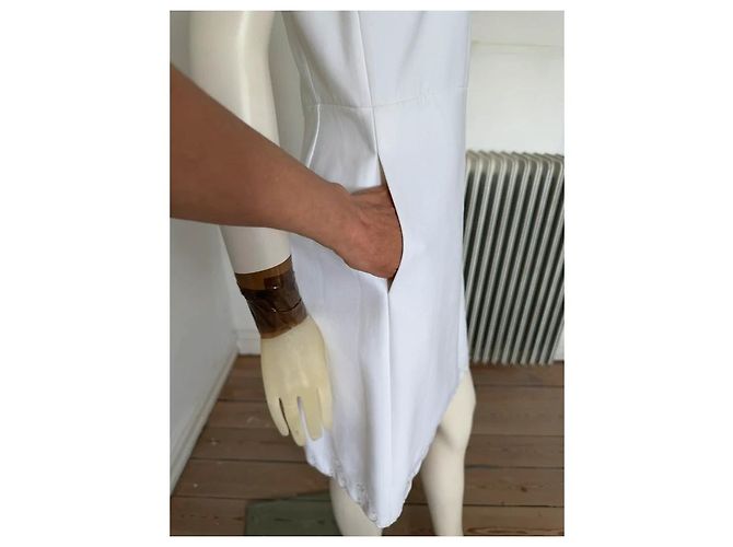 Diane von Furstenberg Vestido Blanco Bordado Caralyn - vista 6