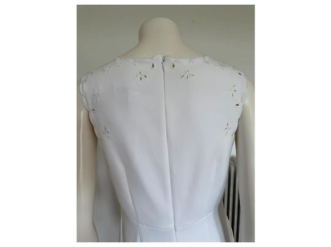 Diane von Furstenberg Vestido Blanco Bordado Caralyn - vista 7
