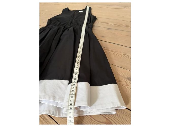 Milly Kleid V-Ausschnitt schwarz-weiß - Ansicht 9