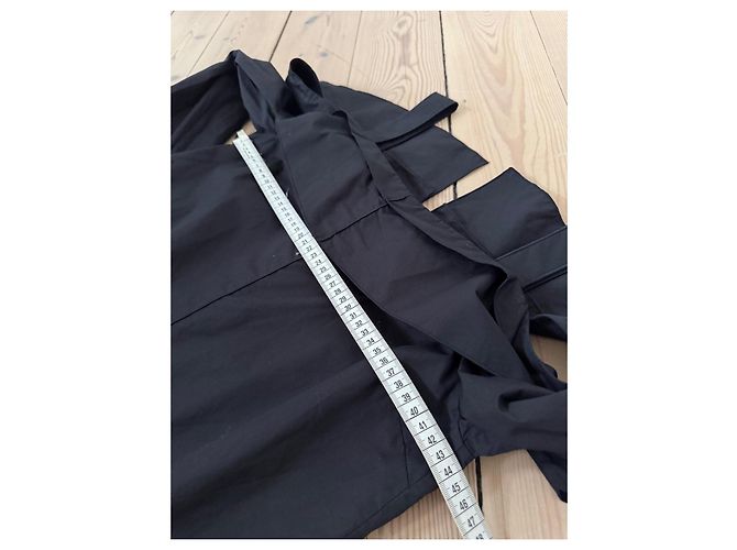 Proenza Schouler Vestido Algodón Negro Cold Shoulder - vista 4