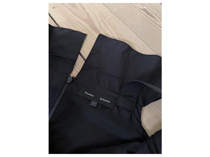 Proenza Schouler Vestido Algodón Negro Cold Shoulder - vista 7