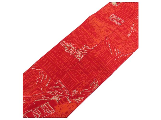 Hermès Hermes Twilly Schal aus roter Seide - Ansicht 3