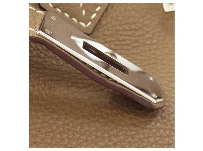Hermès Borsa Hermes Birkin 30 in Etoupe Gray Taupe - vista 16