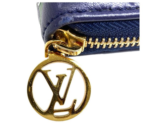 Louis Vuitton M82642 Coussin Zippy Wallet Blu Verde - vista 13
