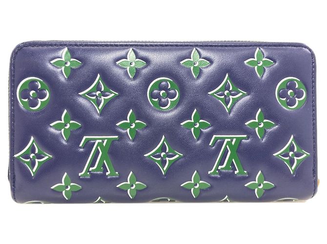 Louis Vuitton M82642 Coussin Zippy Wallet Blu Verde - vista 2