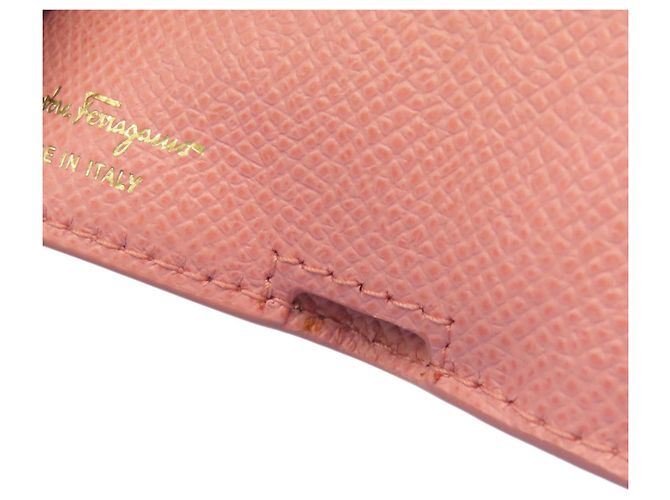 Cartera de doble pliegue Vara Ribbon Salvatore Ferragamo Rosa - vue 10