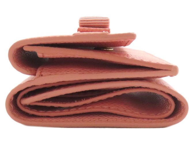 Cartera de doble pliegue Vara Ribbon Salvatore Ferragamo Rosa - vue 3
