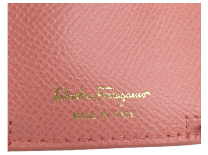 Cartera de doble pliegue Vara Ribbon Salvatore Ferragamo Rosa - vue 7