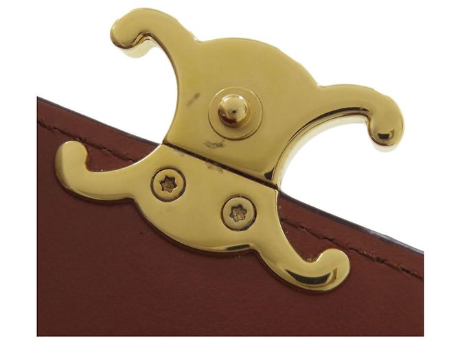 Céline Cartera pequeña con solapa Celine Triomphe Bi-fold Castaño - vista 22