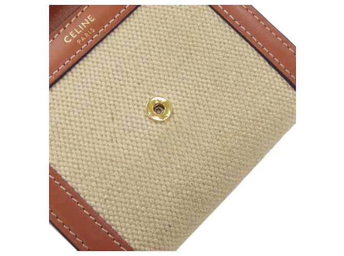 Céline Cartera pequeña con solapa Celine Triomphe Bi-fold Castaño - vista 23
