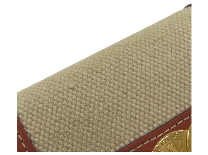 Céline Cartera pequeña con solapa Celine Triomphe Bi-fold Castaño - vista 26
