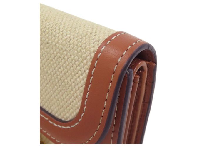 Céline Cartera pequeña con solapa Celine Triomphe Bi-fold Castaño - vista 28