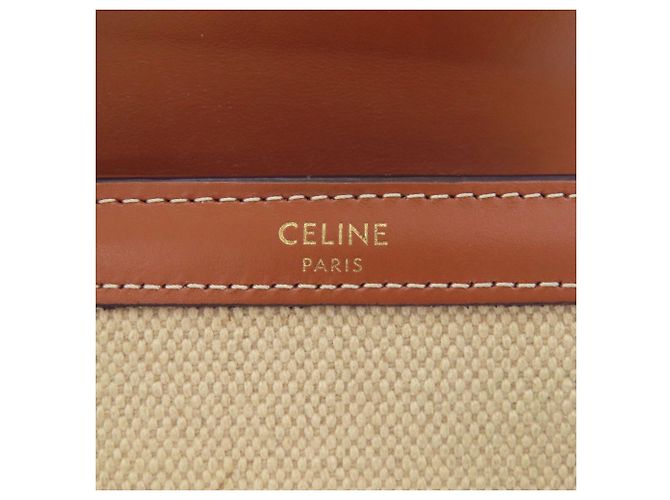 Céline Cartera pequeña con solapa Celine Triomphe Bi-fold Castaño - vista 8