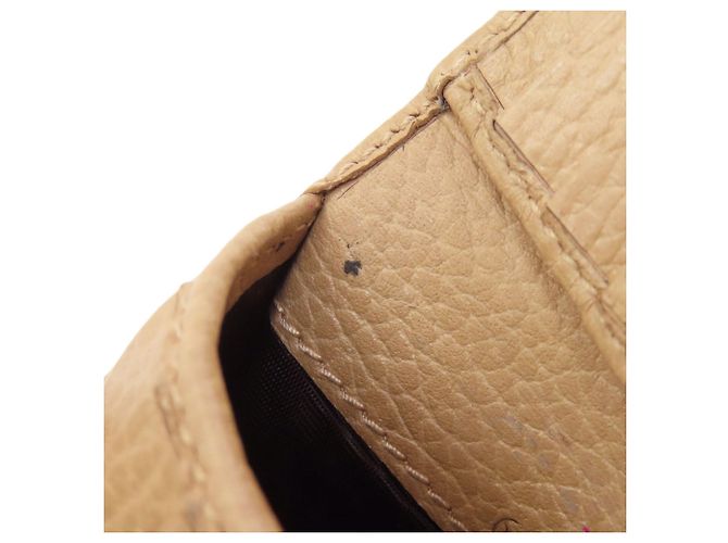 Cartera de cuero marrón de doble pliegue Gucci Castaño - vista 10