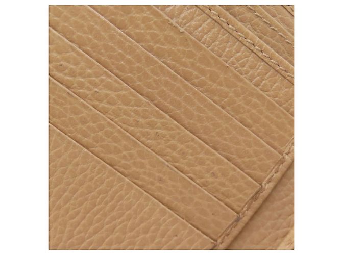Cartera de cuero marrón de doble pliegue Gucci Castaño - vista 11