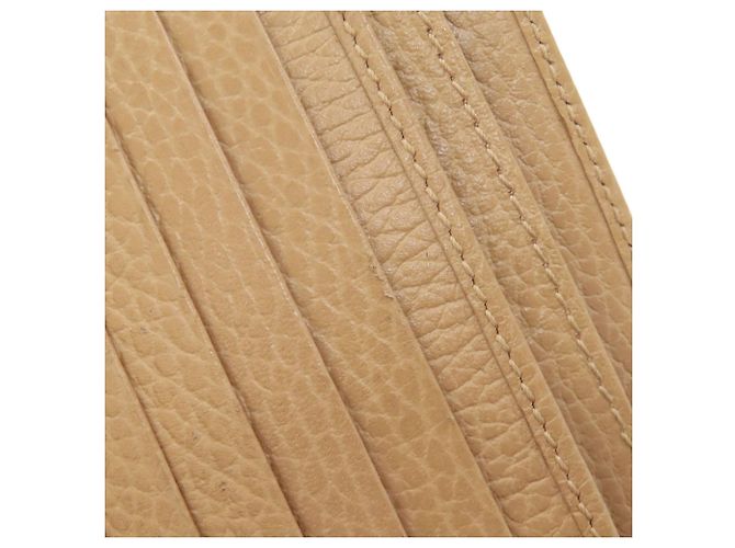 Cartera de cuero marrón de doble pliegue Gucci Castaño - vista 12