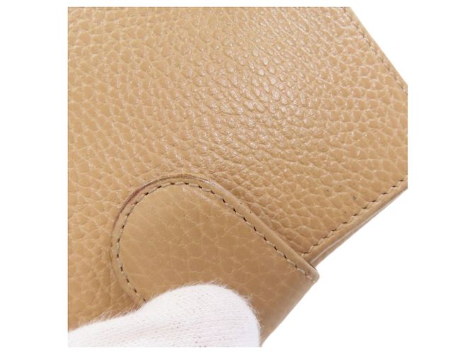 Cartera de cuero marrón de doble pliegue Gucci Castaño - vista 14