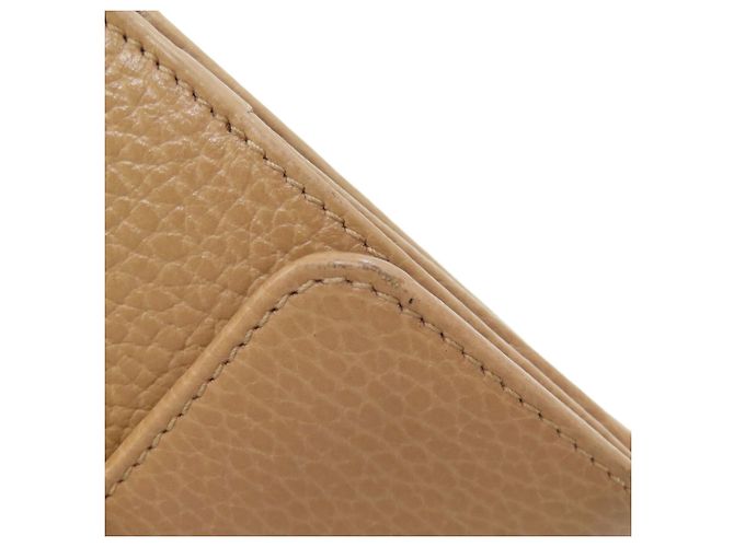Cartera de cuero marrón de doble pliegue Gucci Castaño - vista 16